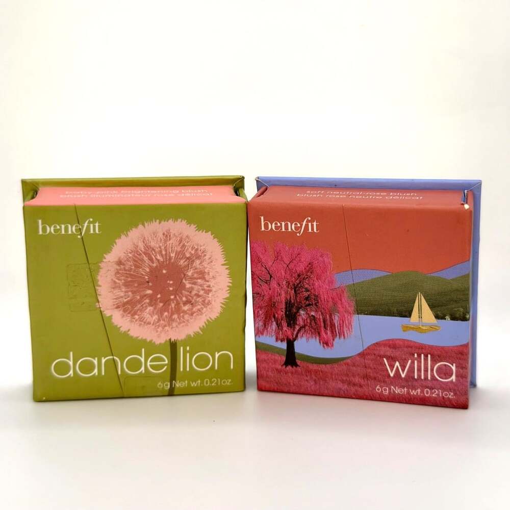 Benefit Dandelion & Willa Blush BUNDLE OF 2 Full Size 6g/0.28 oz Brand New